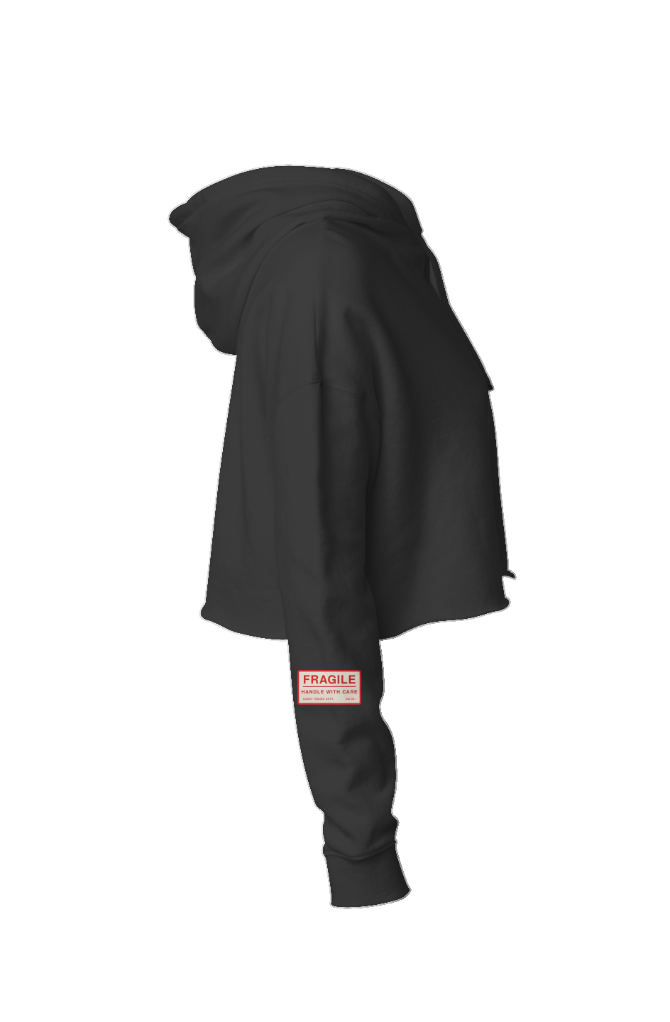 Handle With Care Crop Hoodie